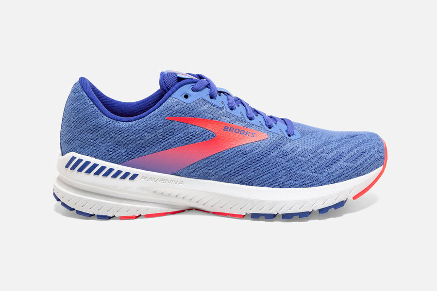 Brooks Ravenna 11 Mens Australia - Road Running Shoes - Flower/Blue/Coral (469-MJBRZ)